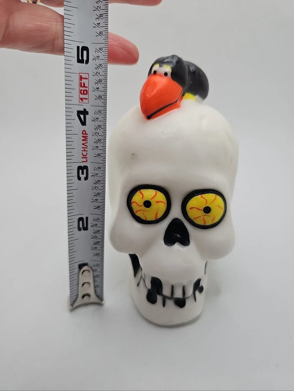 Vintage Skull & Crow Halloween Novelty Candle